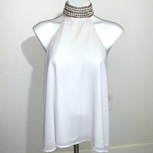 Agaci Blouse with jeweled neck